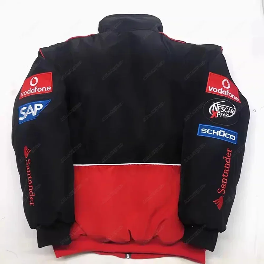 Per Mercedes Benz Racing Team Appassionati di auto Maglione Giacche di cotone Uomo Donna Antivento Mantieni caldo Logo ricamato Cerniera