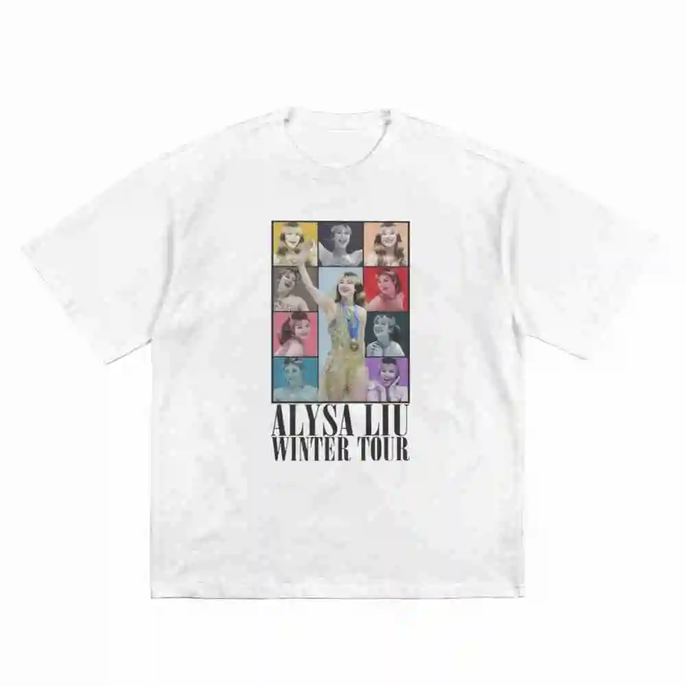 Alysa Liu Retro Figure Skating Ice Skater Short Sleeve Tee 100% Cotton T-Shirt