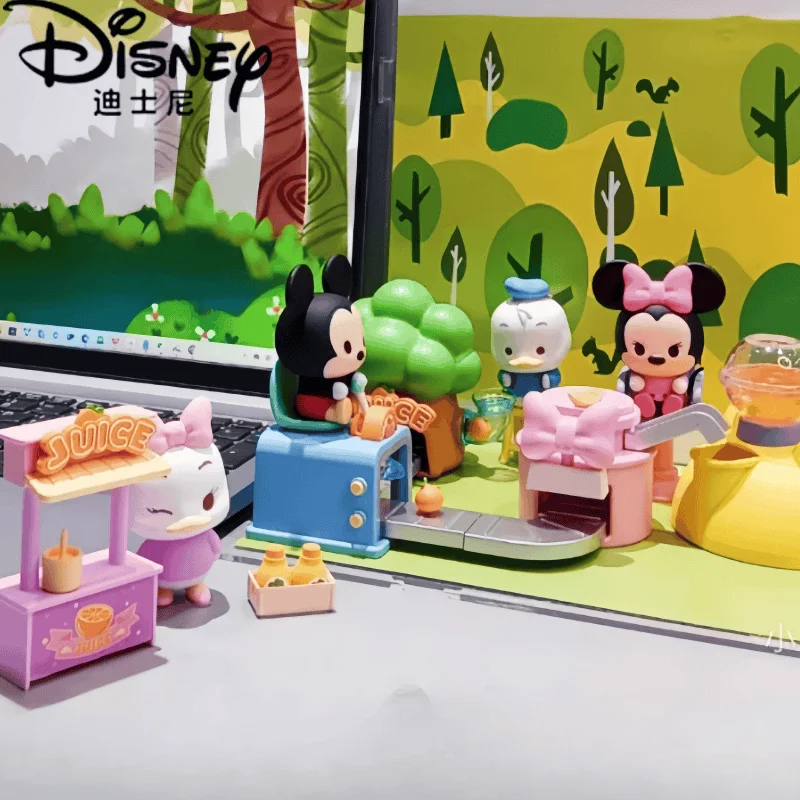 

Original Juice Factory Mickey Minnie Chip Dale Donald Duck Anime Figure Model Decoration Collectible Toys gift