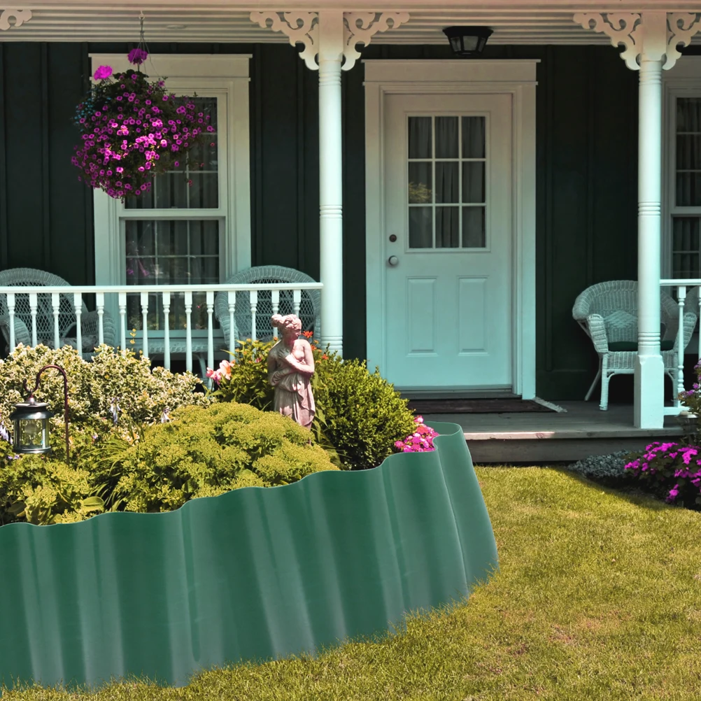 

1 Roll Plastic Lawn Edging Flexible Garden Border Fence for Flower Bed and Path Landscape Edging Plastic Fence