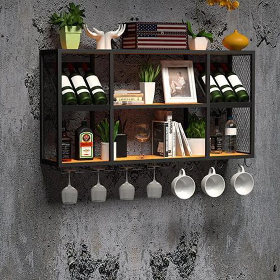 

Wall Mount Bar Cabinet Storage Boutique Commercial Large Outdoor Corner Coffee Home Wine Rack Cube Wijnkast Display Display