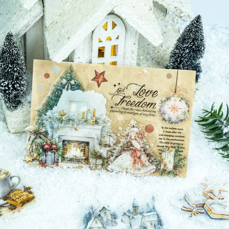 10 sheet Winter snow scenery PET Stickers DIY Scrapbooking Decor Photo Album Creative Stationery Collage Materials Stickers