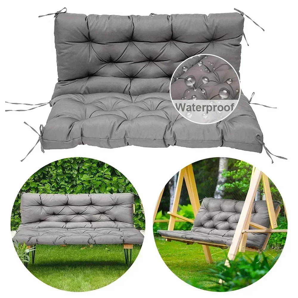 1pc Outdoor Bench Cushions for Outdoor Furniture Thicken Waterproof Swing Cushions Thick Seat Cushion Sofa Pad Settee Cushion