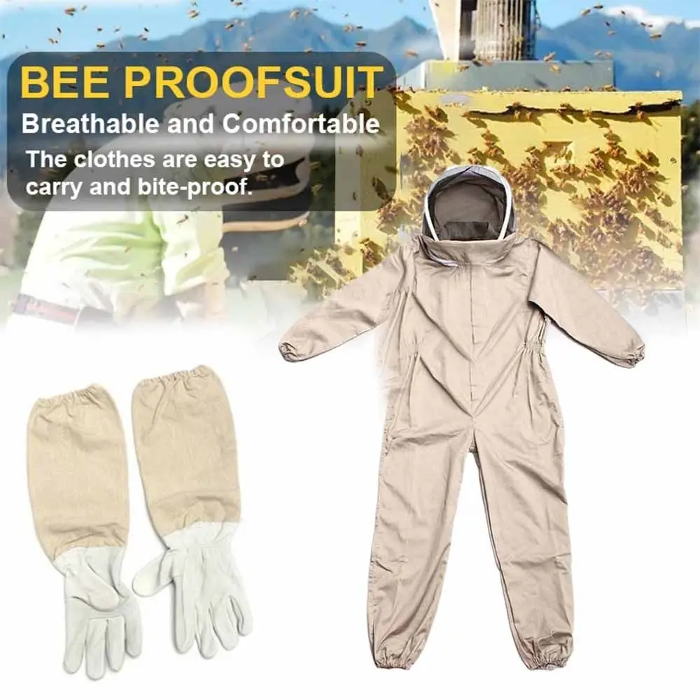

Ventilated Design Beekeeping Protective Suits Professional Grade Durable Bee Suit with Gloves Long Sleeves Gloves
