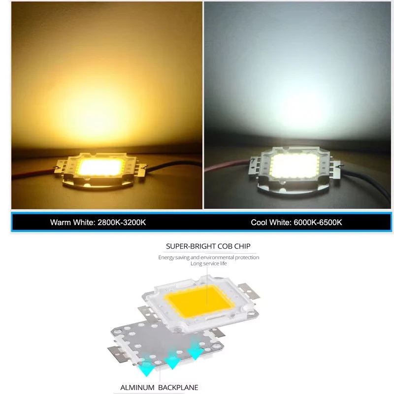 10W 20W 50W 100W LED light Chip LED bead DC12V 36V light emitting diode white warm white Integrated LED lamp