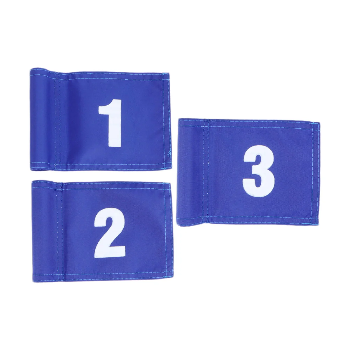 3pcs Practice Marking Flag Portable Training Flags (Blue, 12 x 18cm, Number 1, 2, 3 Style)