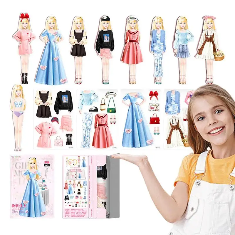 

Magnetic Paper Dolls Magnet Dress Up Paper Dolls Puzzles Child Pretend Play Toys Puzzles Game For Girls Kids Boys Children