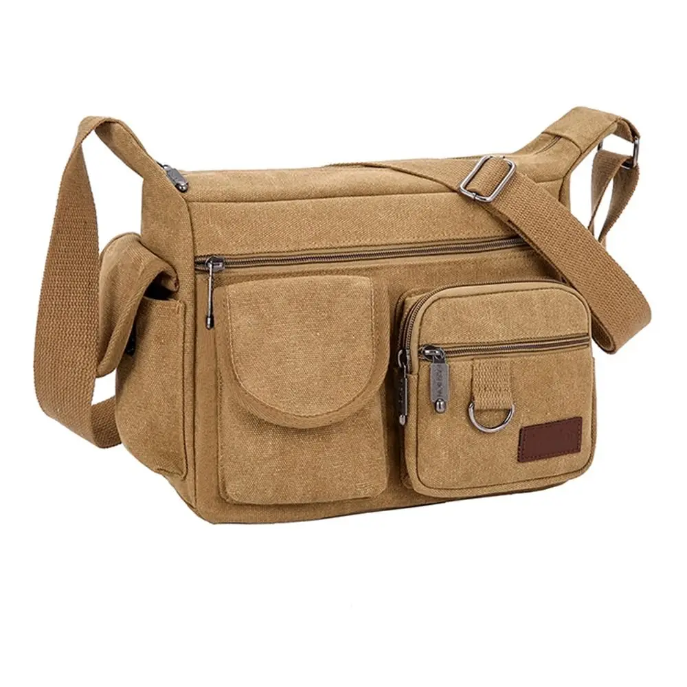 

Fashion Canvas Shoulder Belt Bags Leisure Soft Single-shoulder Bag Retro Simple Male Shoulder Bag Outdoor