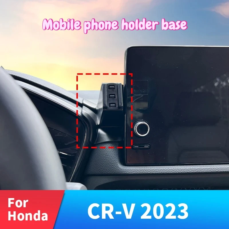 Suporte de Telefone para Carro Honda CRV 5ª Geração 2023, Base de Fixação Especial Forte com Carregamento Sem Fio de 15W, Acessórios para Carros