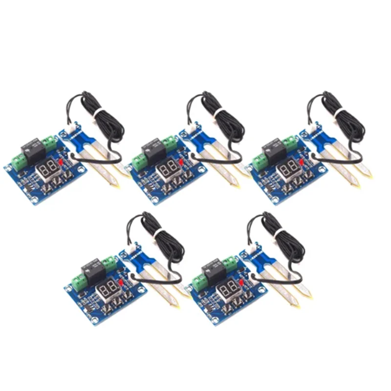 A98Z 5Pcs 12V Digital Auto Watering Module Soil Humidity Sensor Controller Soil Moisture Test Irrigation System Detector