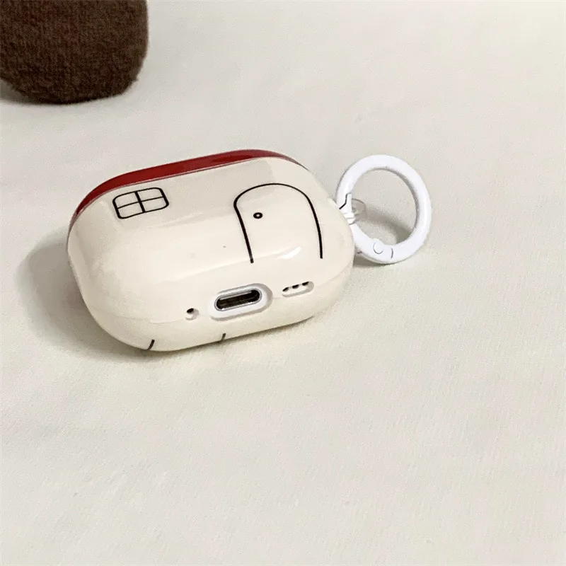 الإبداعية الأحمر منزل صغير مع قلادة سماعة غطاء القضية ل AirPods 1 أو 2 3 4 Pro 2 سماعة رأس بخاصية البلوتوث