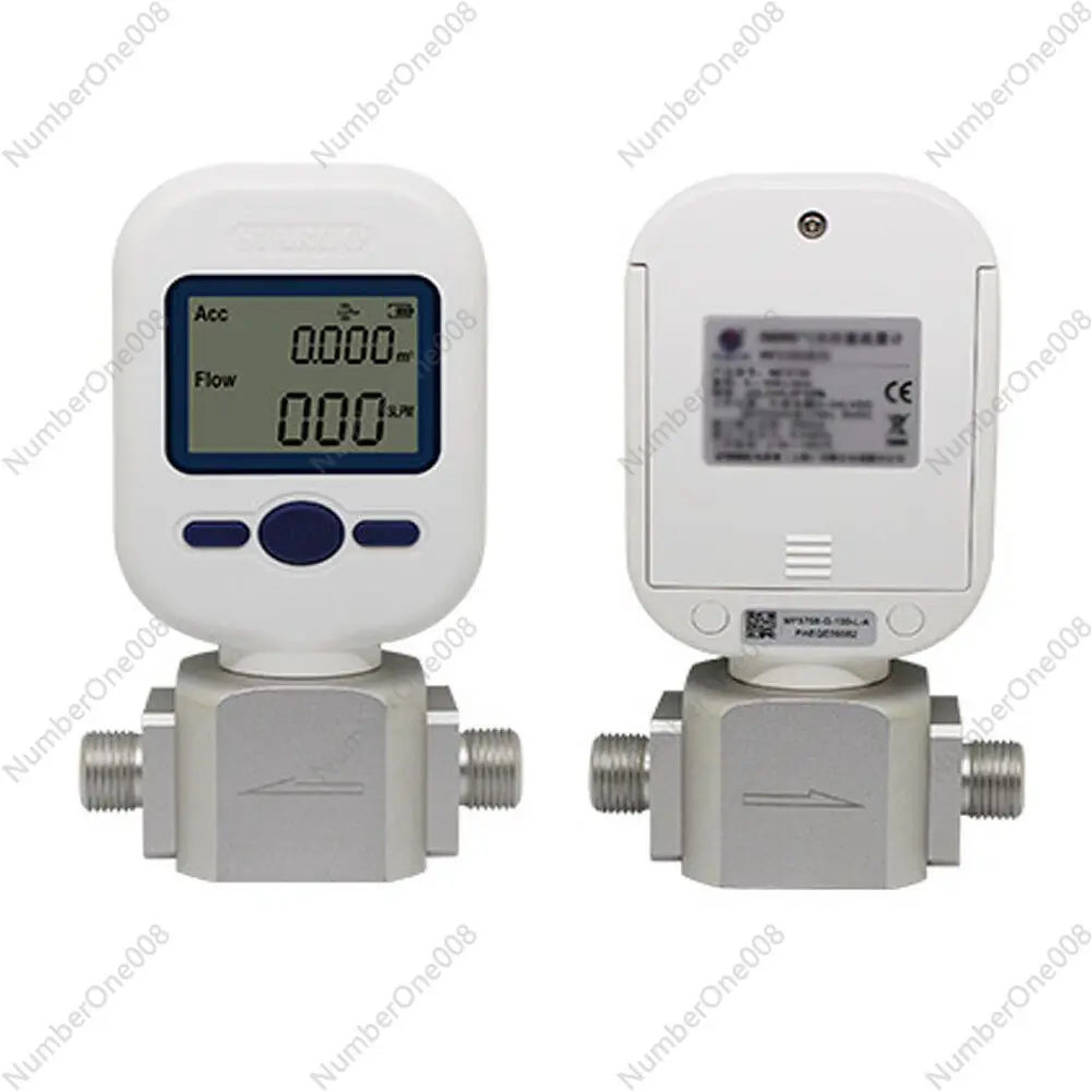 Gas Flow Meter Digital Gas Mass Air Nitrogen Oxygen Flow Rate Meter MF5706 MF5708 MF5712 0-20L/Min 0-100L/Min 0-250L/Min