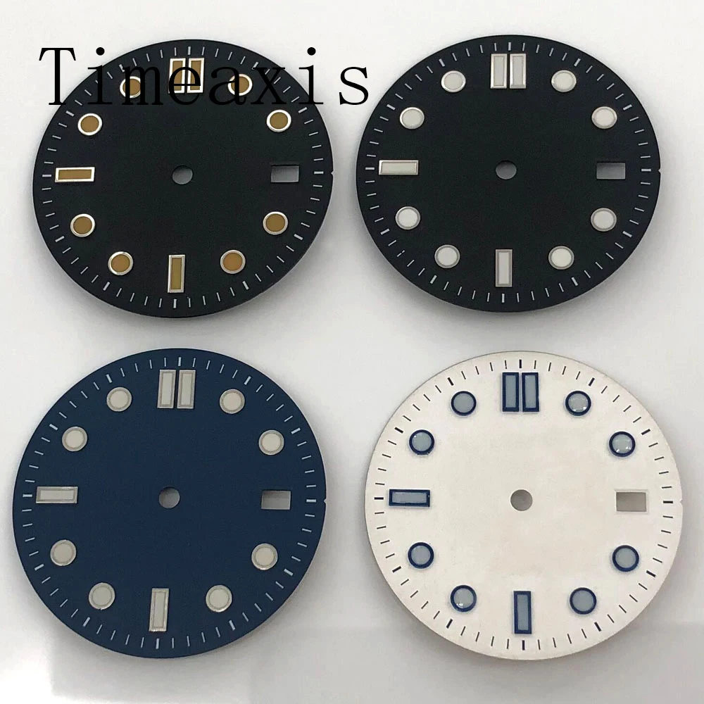 Timeaxis 31mm Steriles Zifferblatt Leuchtend Passend für NH35/NH36 Automatisches Mechanisches Uhrwerk Weiß Schwarz Blau Uhrenteile