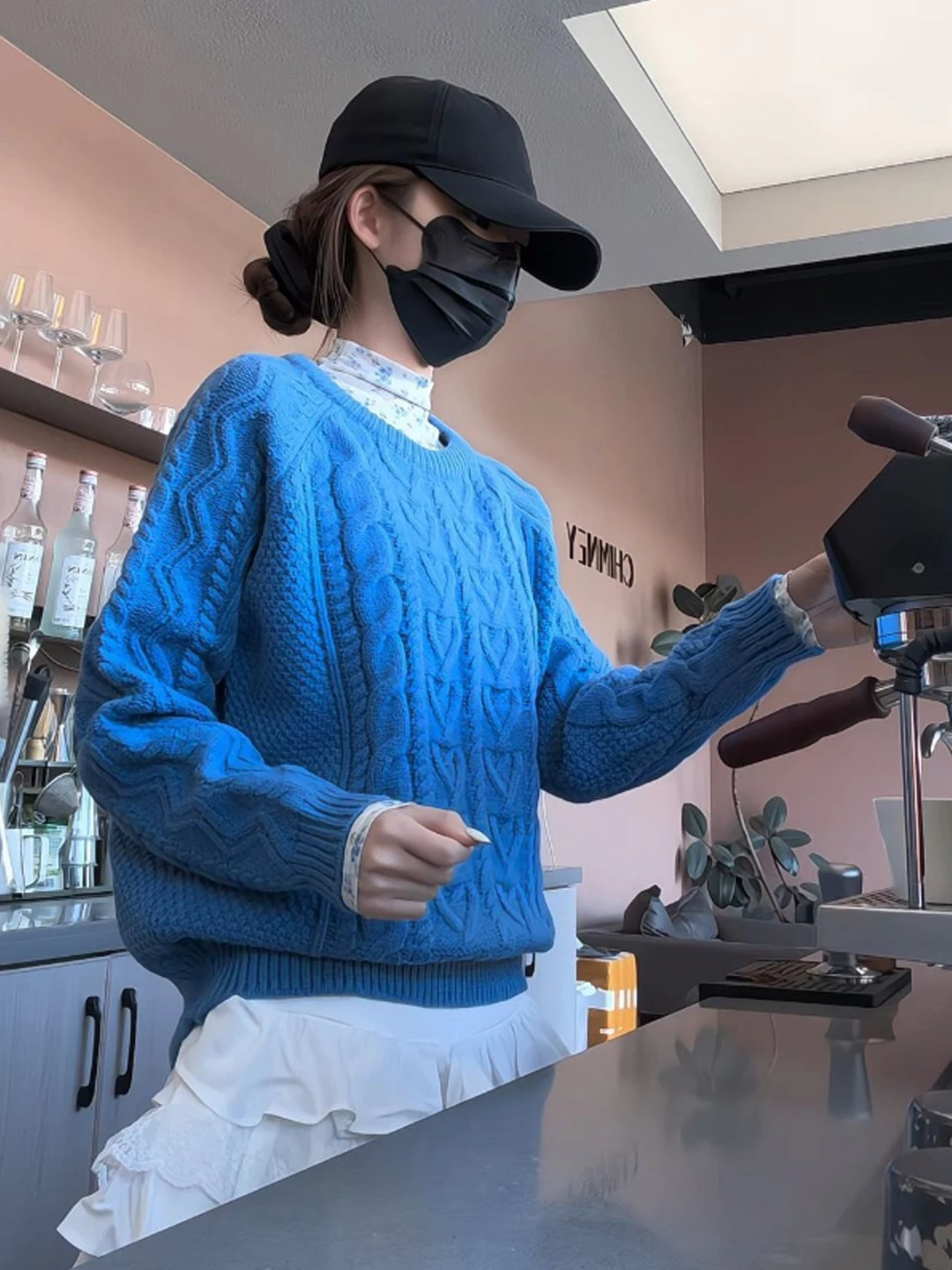 

Ladies Knitted round Ne Sweater Spring Faion Twist Spring Season Sli Cozy Fit Long Sve Women Top Casual Wear