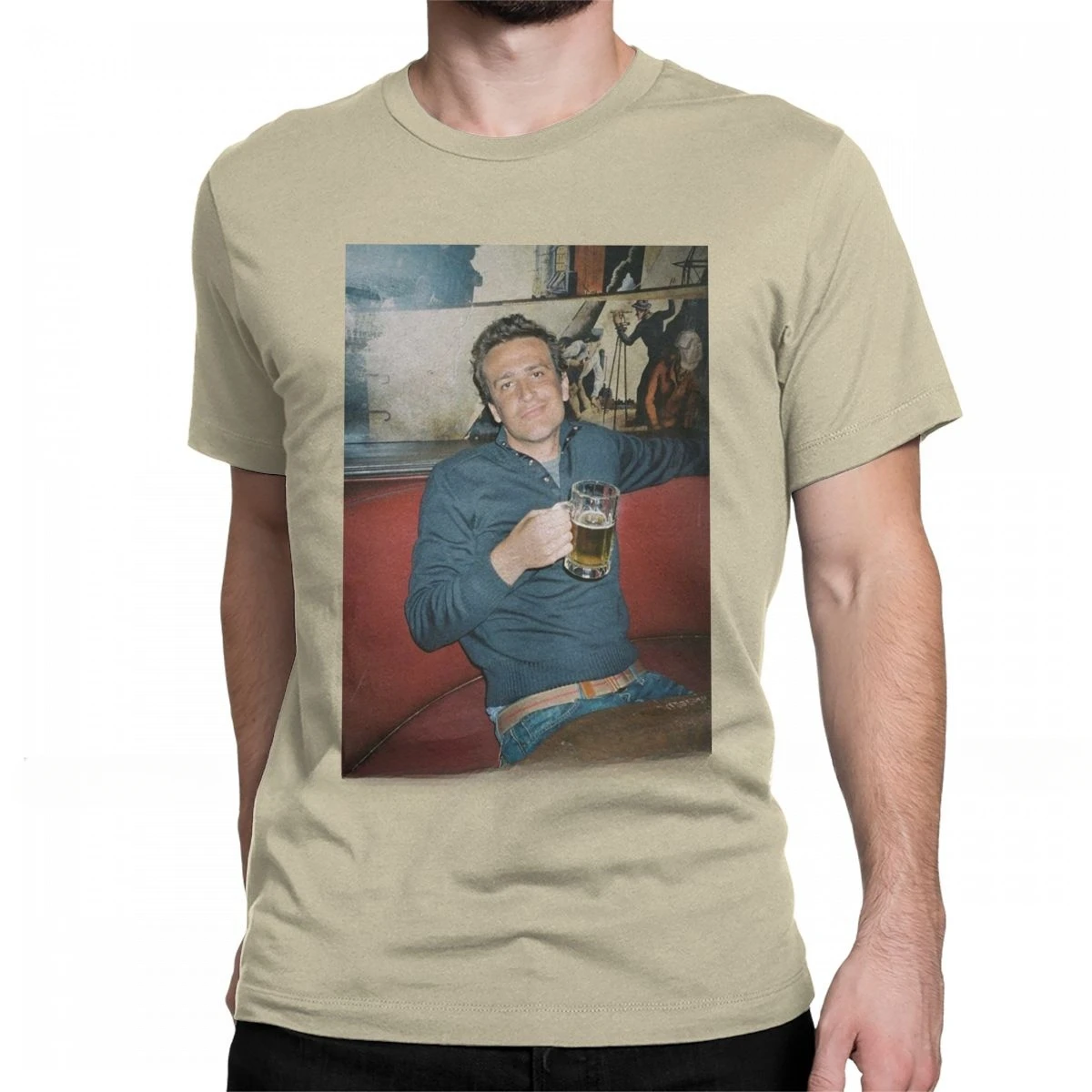 تي شيرت ثقيل للرجال ، حروف ، هيب هوب ، أكمام قصيرة ، تي شيرت مطبوع ، أوقات الفراغ ، كيف التقيت بأمك ، ملابس قطنية