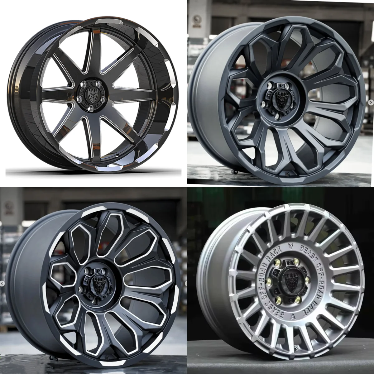 جديد حار بيع الوحش السلبي-44 20 بوصة جنوط عجلات 6x139.7 5x127 على الطرق الوعرة حافة تدفق مزورة حافة السيارة محاور العجلات لفورد جي #4