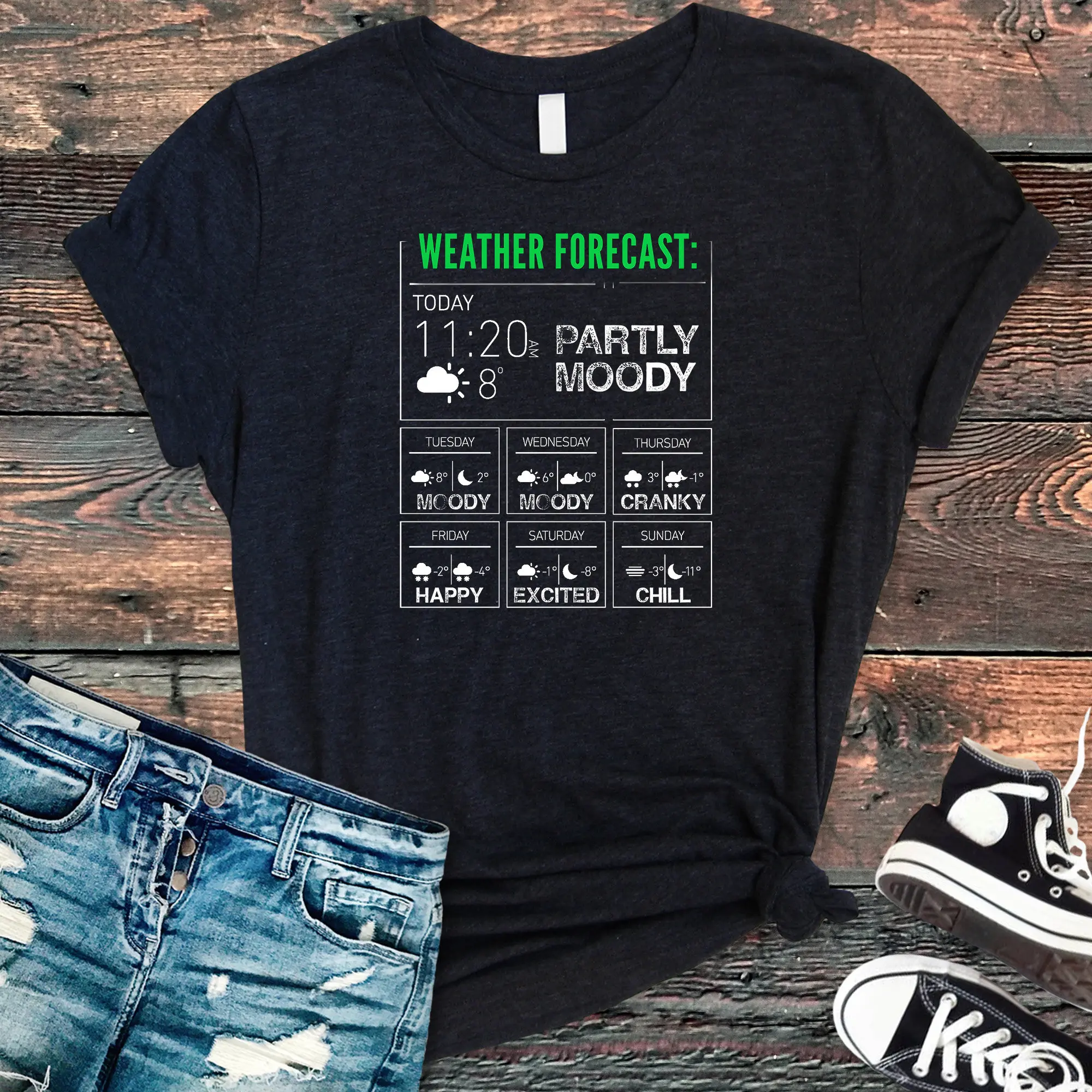 Funny Meteorologist T Shirt Moody Forecast Weatherman Meteorology