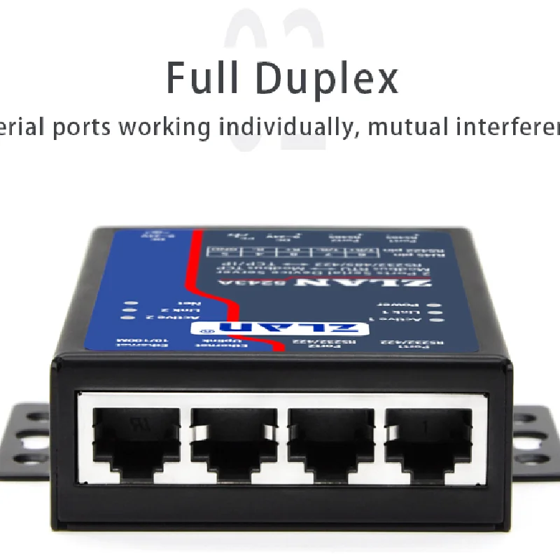 ZLAN-Dispositivo Multi-Serial, Gateway Modbus RTU, 5243A, 2 Portas, RS485 para Ethernet, RJ45, TCP IP, RS232