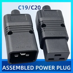 16A250V power plug IEC320-C19 C20 female male industrial electric plug for PDU/UPS