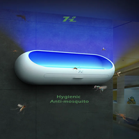 Wall Mount Electronic Fly Trap Indoor Mosquito Killer Lamp LED Light Sticky Board Design Automatic Kill Fly Bug Easy To Clean