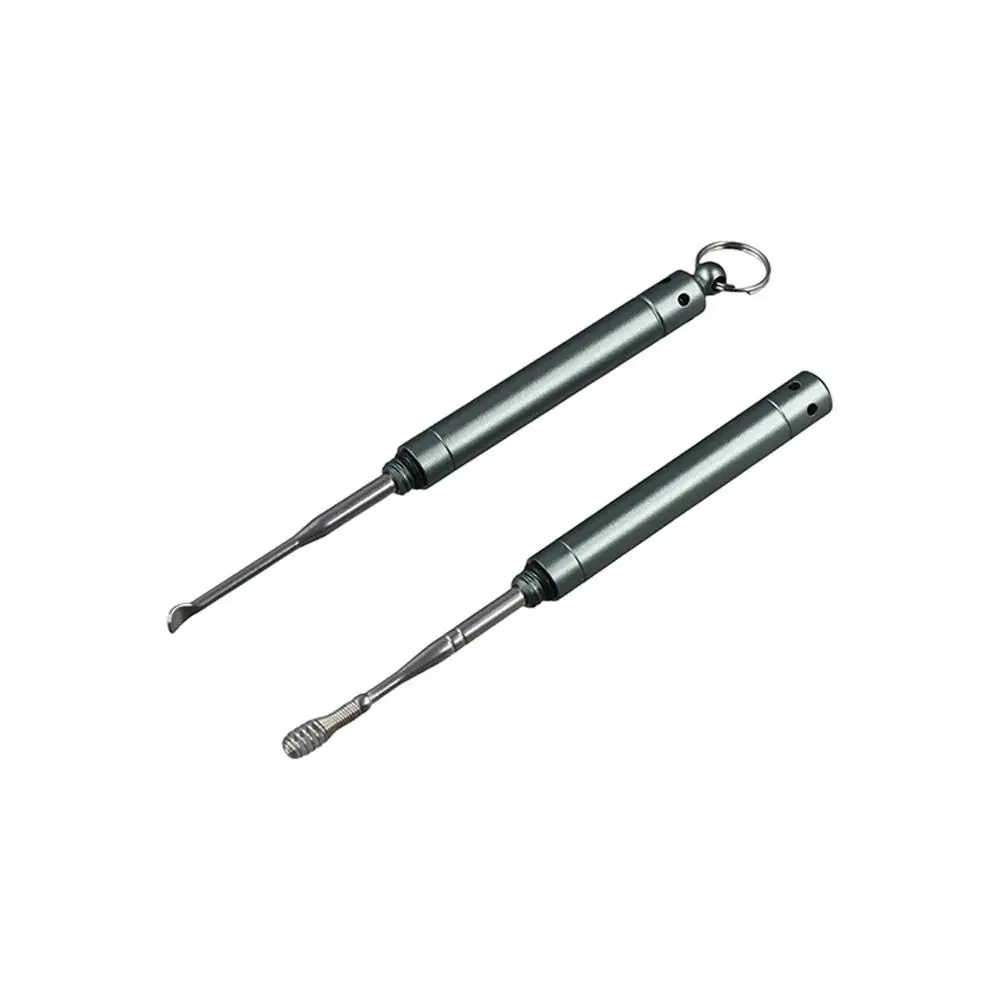 الأذن كوريت المنزل استخدام خلال أذني الأذن تنظيف أداة مسواك الأذن المنتقى المفاتيح المعلقات الأذن الشمع إزالة الأذن نظافة الأذن ملعقة #4