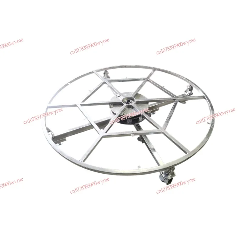 

Electric rotating steel frame industrial display manual remote control speed regulation with auxiliary wheels