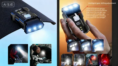 Mini LED Flashlight With Rotating Magnetic Head, USB Rechargeable, 500 Lumens, EDC, Magnetic Outdoor Camping Emergencys Light