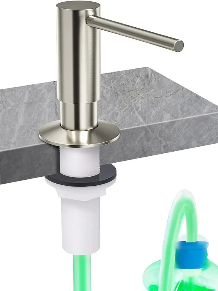 Kitchen Sink Liquid Soap Dispenser Pump Head Built-in Liquid Soap Bottle Hand Press Detergent Dispenser Bottle Black Gold