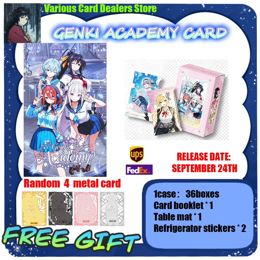 New Genki Parade Vol.5  · Genki Academy Blind Box Interesting Trendy Waifu Card TCG Anime Peripheral Gifts