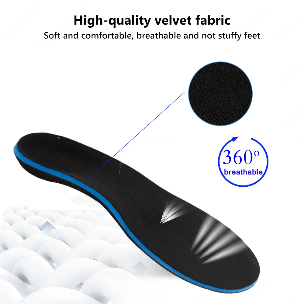 EXPfoot Flat Feet Orthotic Insoles Arch Support Orthopedic Inserts Plantar Fasciitis Feet Pain Pronation for Men and Women