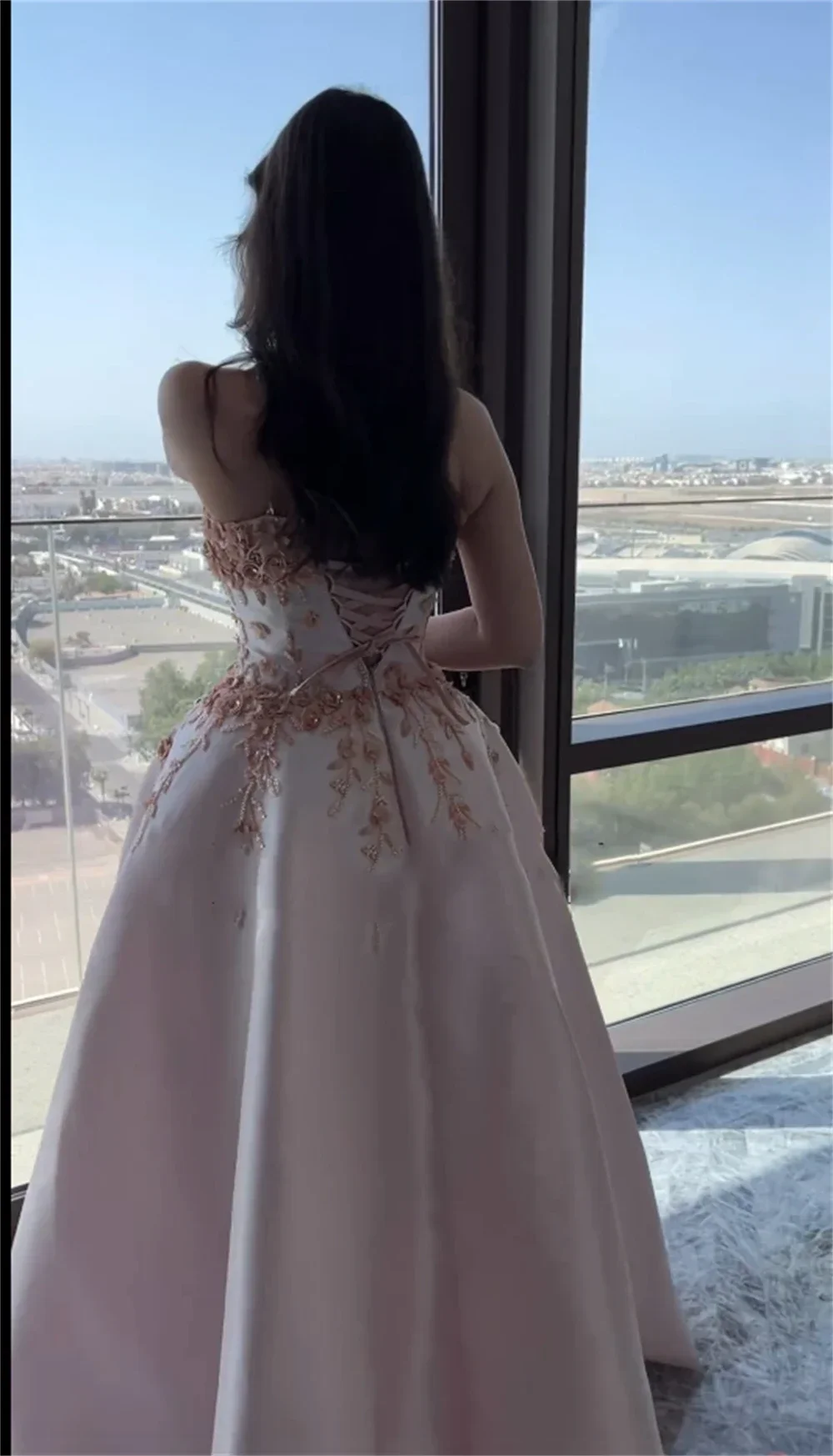 Customized Prom Gown Formal Evening Dress Sheer Straps A-line Floor Length Applique Bespoke Occasion Dresses Saudi Arabia