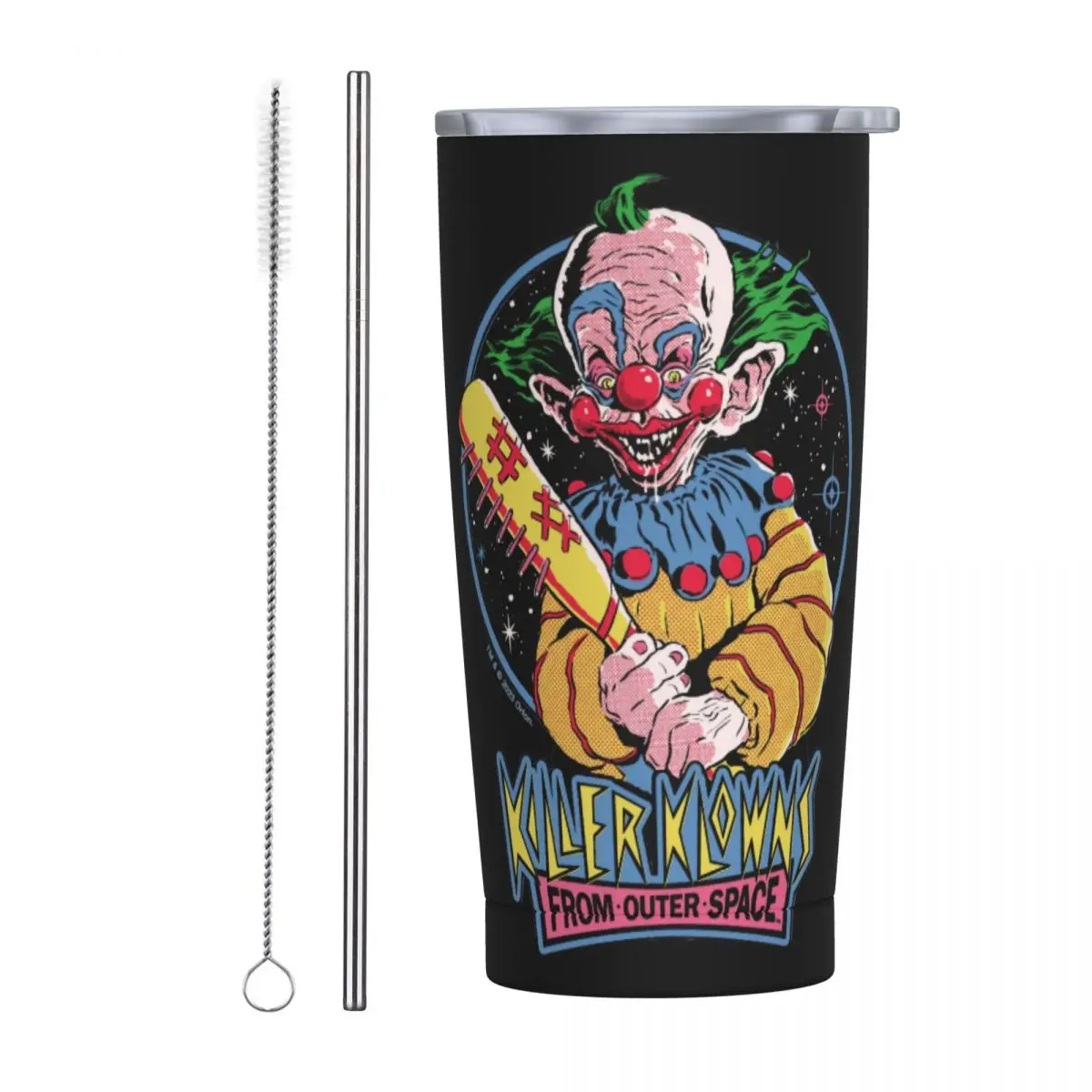 Shorty Killer Klowns From Outer Space 20oz Tumbler Stainless Steel Double Wall Vacuum Insulated Mug With Straw for Cold and Hot