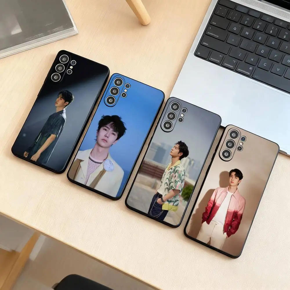 W-Wang Yibo Actor-R  Phone Case Black Silicone Soft For Samsung S25,S24,S21,S22,S23,S30,Ultra,S20,Plus,Fe,Lite Gift