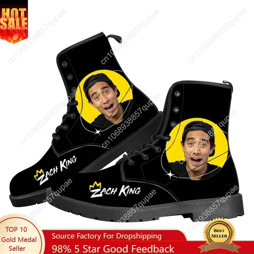 

Zach King Casual Boots American Video Blogger Mens Womens Teenager Shoe Fashion 3D Boot Outdoor High Quality Customize Made Shoe