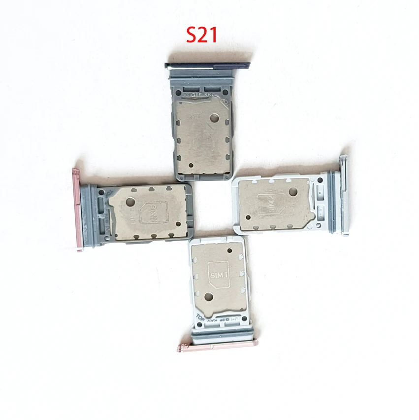 10Pcs/Lot Sim Tray Holder For Samsung Galaxy S21 / S21 Plus / S21 Ultra SIM Card Tray Slot Holder Adapter Socket