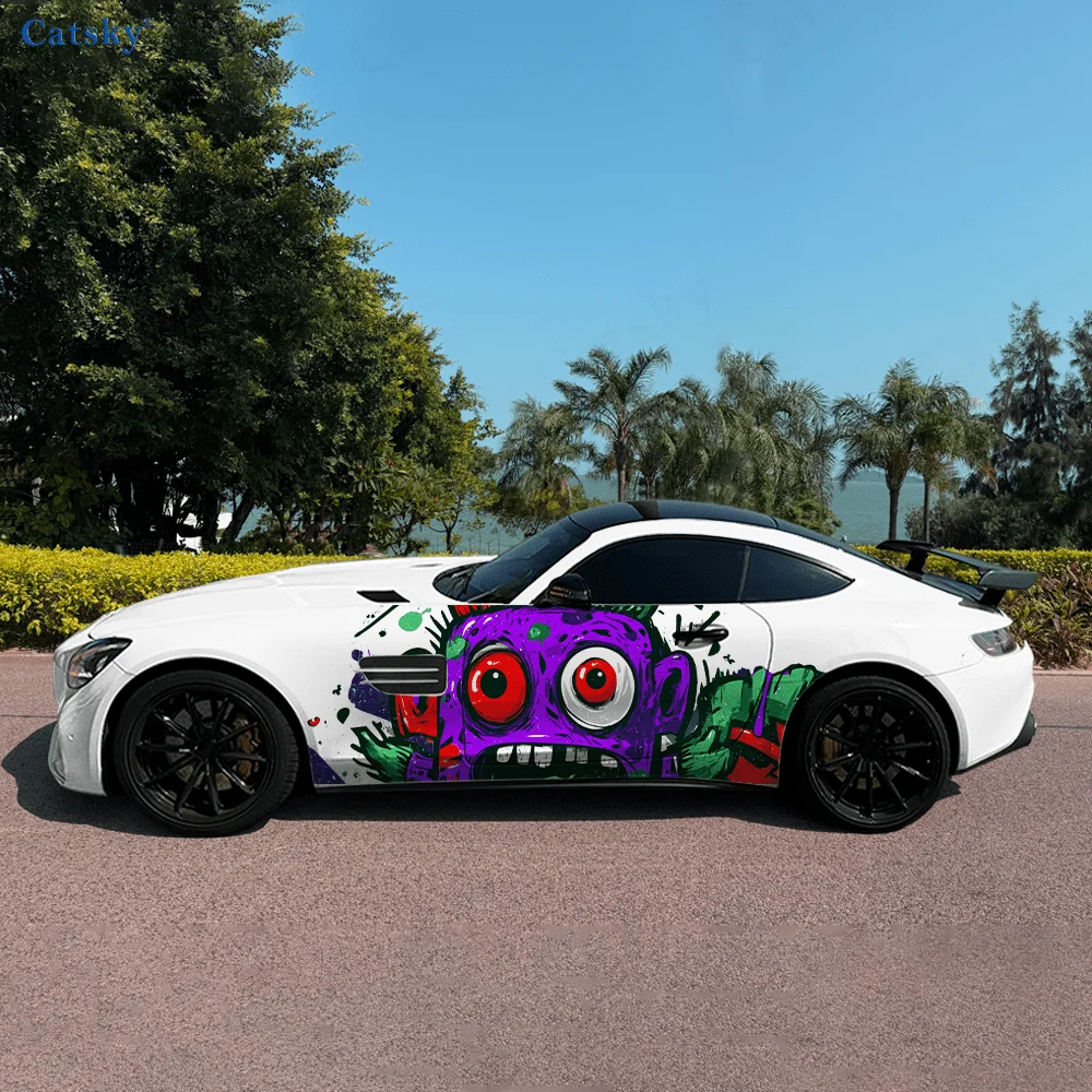 

Cartoon Character Colorful Car Vinyl Wraps Decal Self-adhesive PVC Sticker Suitable for Trucks SUV Decor Auto Accessories Gift