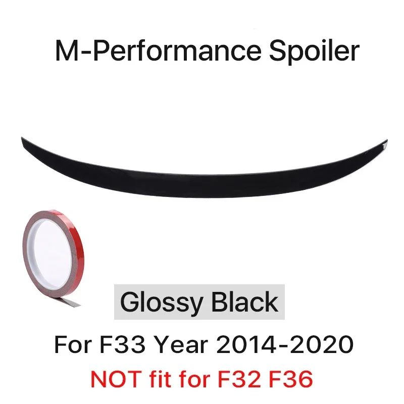 Kofferbak Spoiler Bumper Lip Voor BMW 4-serie F32 F33 F36 Koolstofvezel PSM M4 MP Stijl Vleugel Staart Kit 2014-2020 Glanzend Zwart