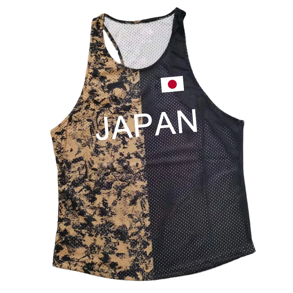 JAPAN Men\'s Athletic Running Tank Top Ultra Lightweight Marathon Singlet Y-Back Shirts Dry Fit Sleeveless Tank Tops