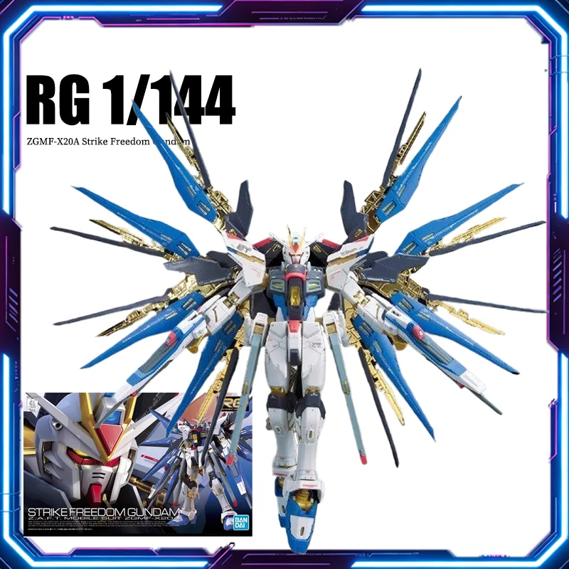

Bandai RG 1/144 ZGMF-X20A Strike Freedom Plastic Assembly Model Kit Anime Action Figure Collectible Toy Gift for Fans