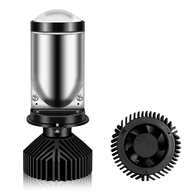 Y6 H4 LED Projector Headlight Projector Lens with Fan Cooling 90W Automobile Hi Lo Beam Bulb 12V view 2
