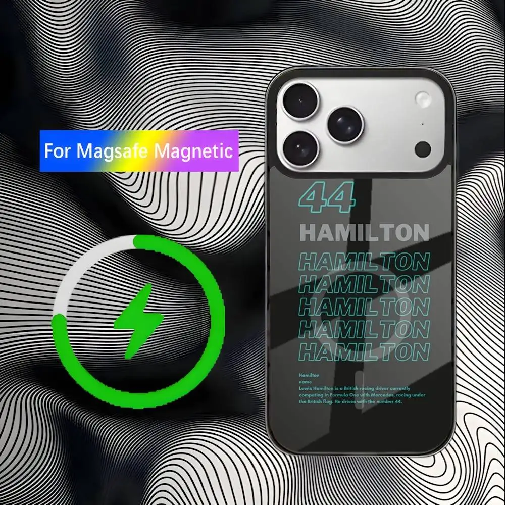 حافظة هاتف F1 Formula 1 رقم 66 لهاتف iPhone 17,16,15,14,13,12,11,Pro,Max,Plus,Mini,SE4,E شحن لاسلكي Magsafe مغناطيسي