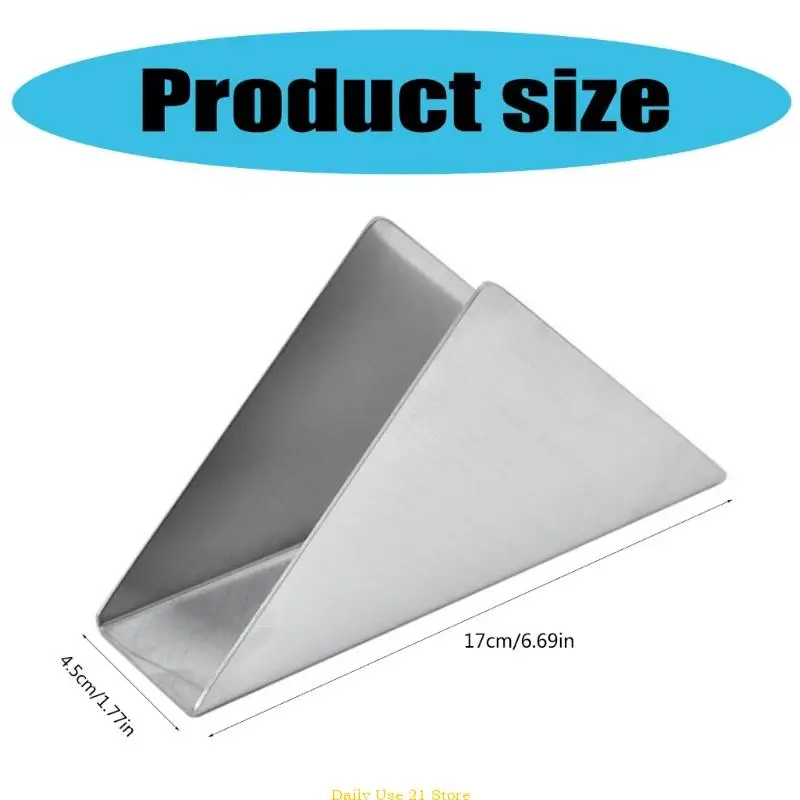 Triangles Tissue Holder Rack Stainless Steel Kitchen Countertop Napkin Dispenser