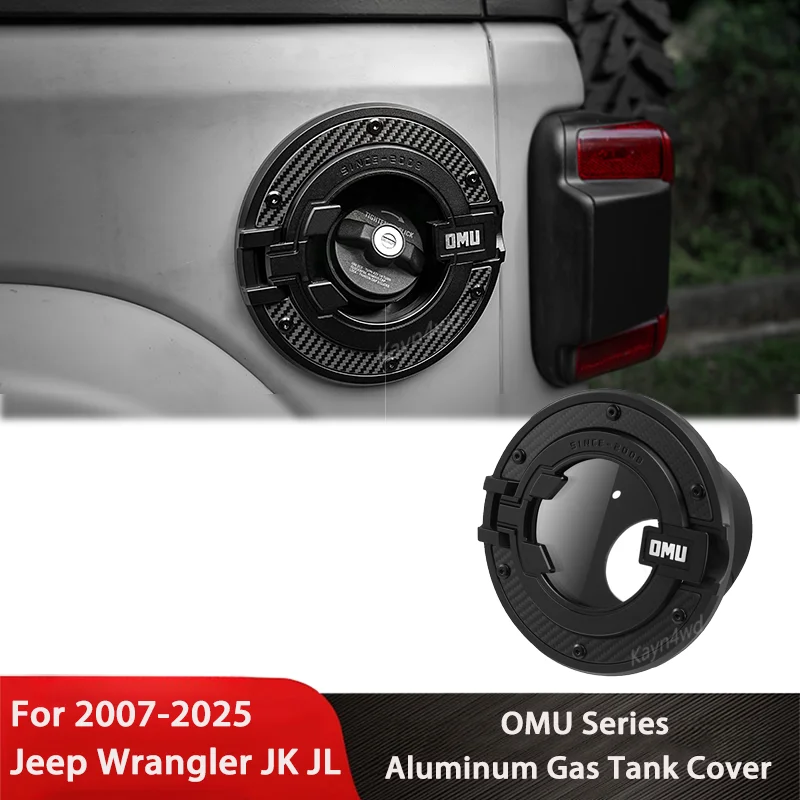 الطرق الوعرة 4x4 OMU سلسلة الألومنيوم شفافة الفضاء كبسولة غطاء خزان الغاز ل 2007-2025 جيب رانجلر JK JL غطاء حشو الوقود #1