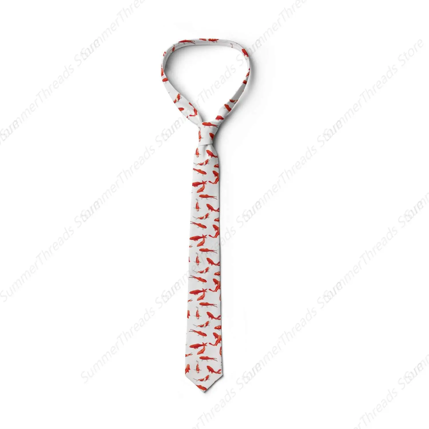 Men's Tie, Koi Shoal Marine Orange Ties