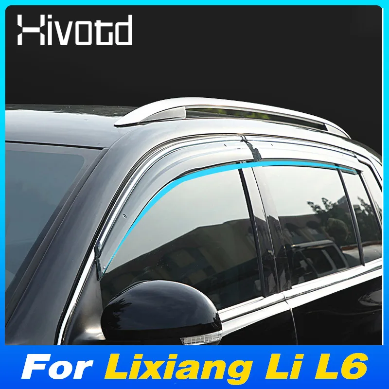

Car Side Window Sun Visor Deflector Trim Stickers Cover Parts Protector Exterior Modification Accessories For Lixiang Li L6 2024
