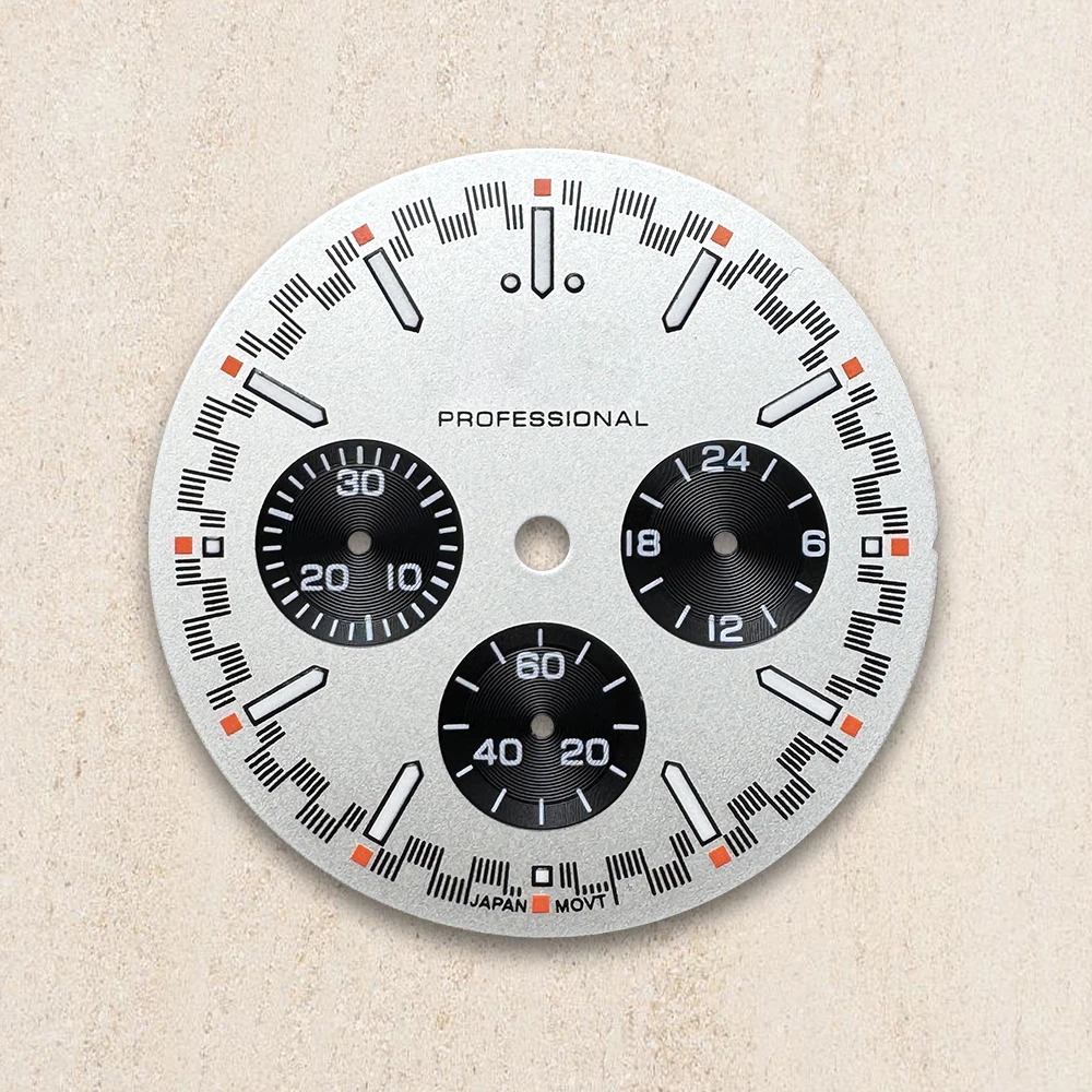 Green Luminous 32.5mm VK63 S Logo Dial For VK63 Movement Watch Modification Accessories