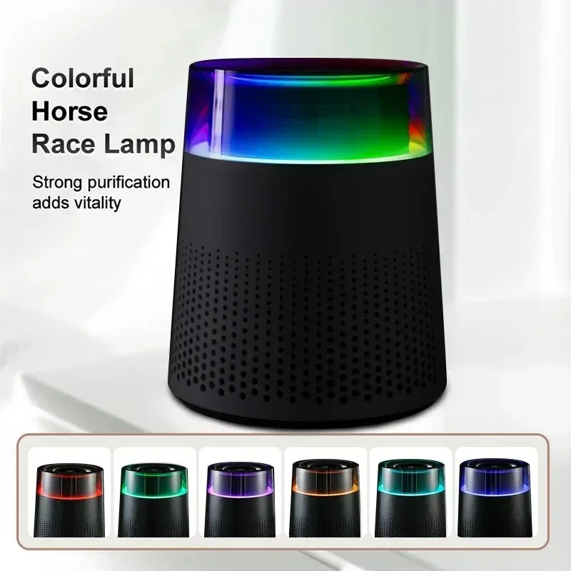 

Умный мини-очиститель воздуха для дома, автомобиля, офиса, с HEPA-фильтром и технологией отрицательных ионов, низкий уровень шума, устранение запахов