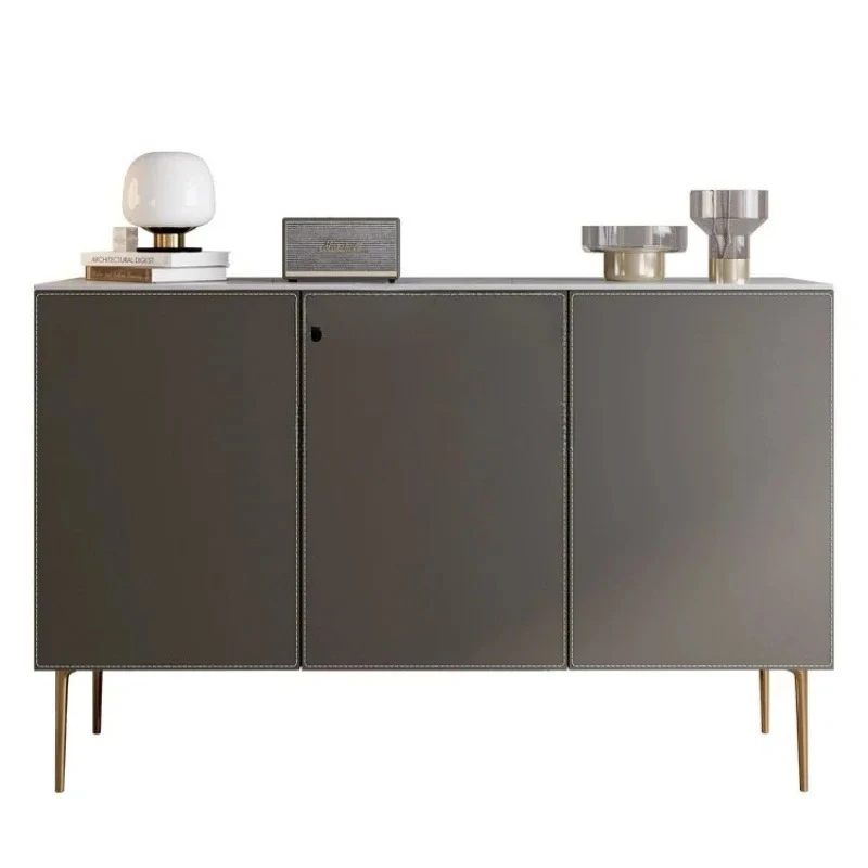 

Light Luxury Saddle Leather Simple Modern Nordic Entrance Decoration Shoe Cabinet