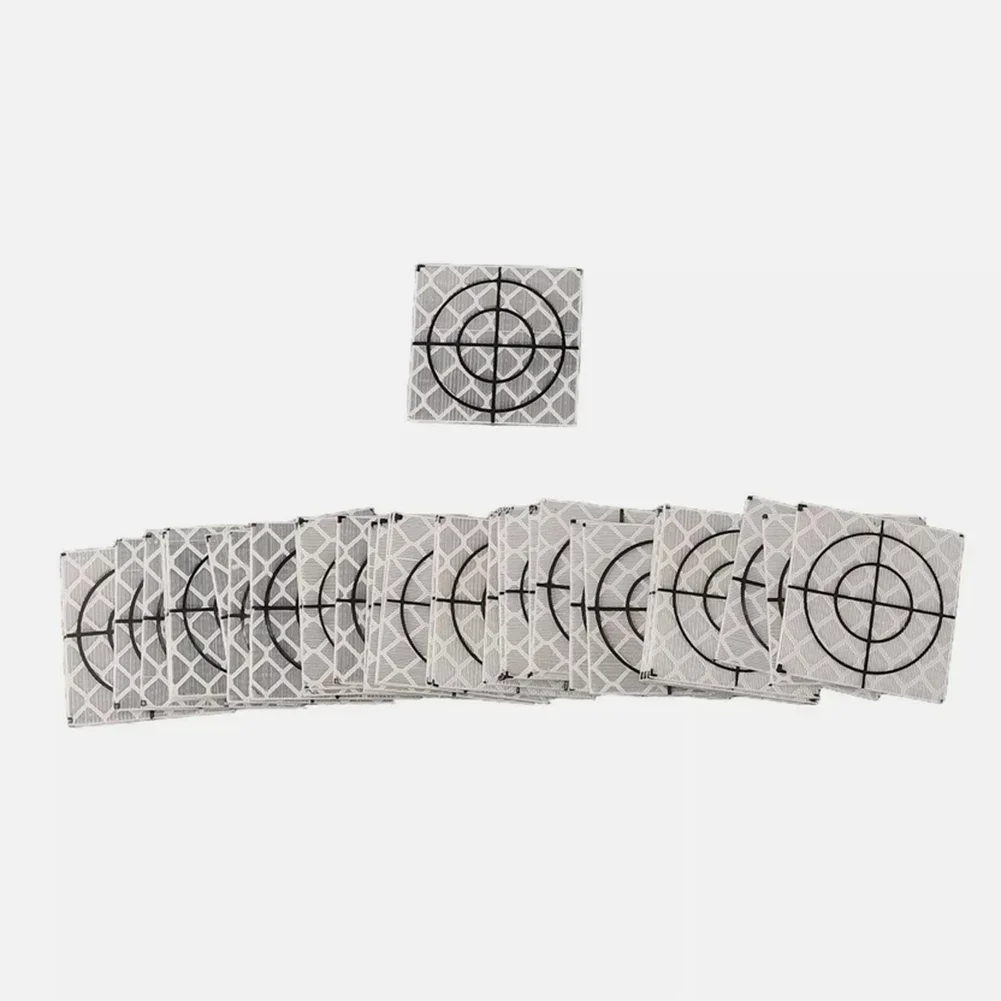 50pcs Reflector Sheet For Total Station Surveying Reflective Sticker Topography Survey Accessories 2/3/4/5/6CM