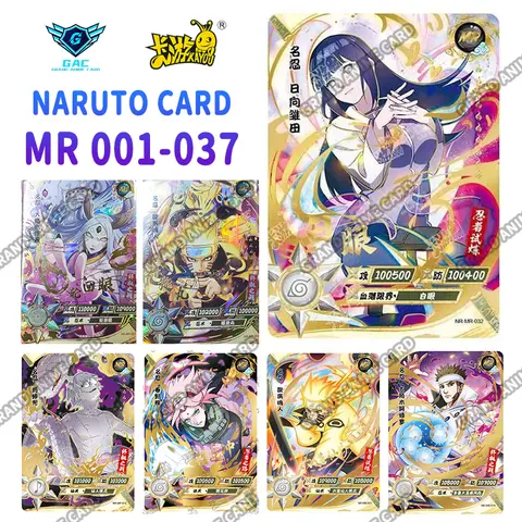 Kayou-tarjeta de Naruto de Anime genuino MR, serie completa No.001-037 Gaara Naruto Uzumaki Kimimaro Jiraiya Tsunade, tarjeta de colección, juguete para regalo